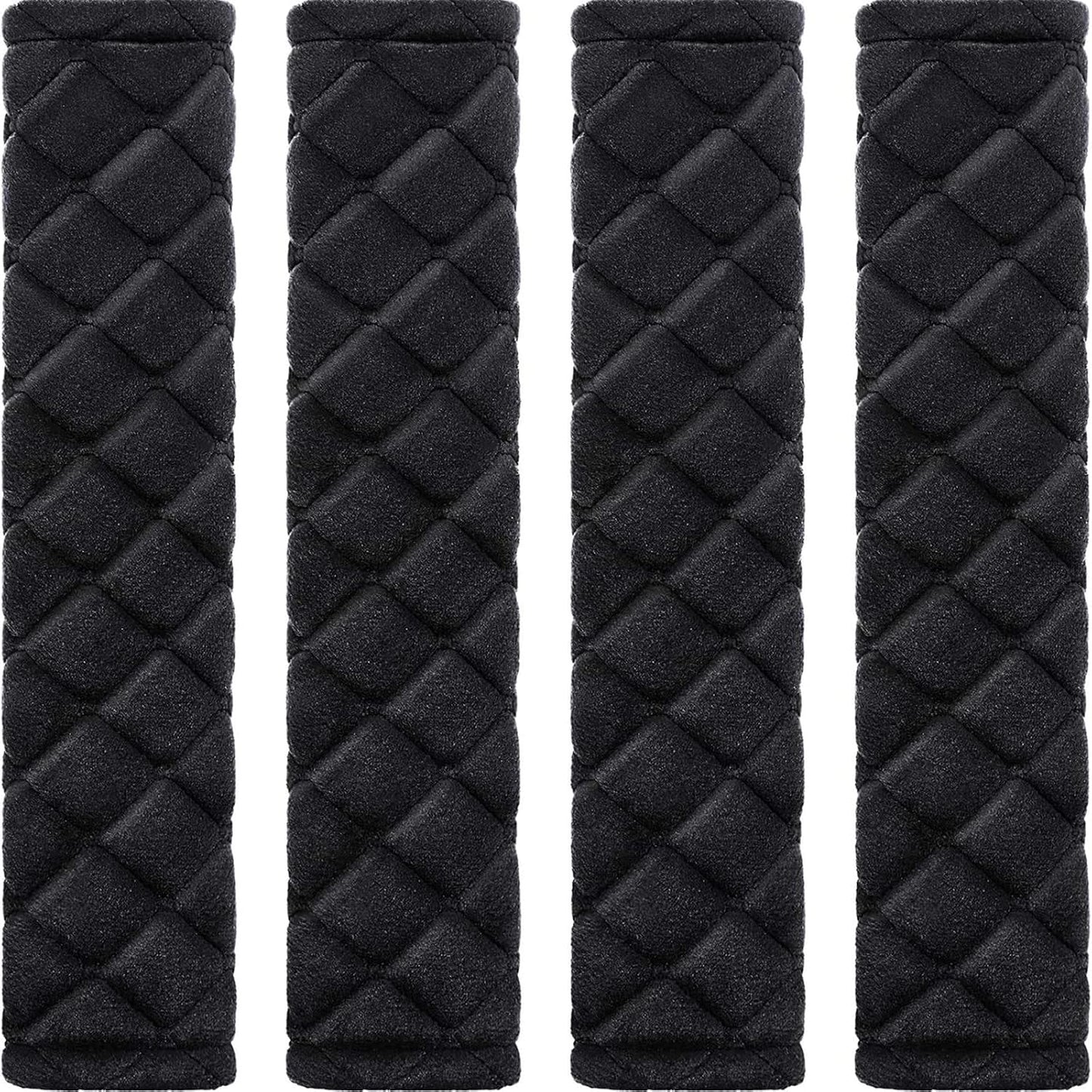 Tatuo 4 Pack Seat Belt Cover Extra Long Seat Belt Pads for Car Soft Comfort Shoulder Strap Covers Harness Pads Helps Protect Your Neck and Shoulder(10.6 Inch,Black)