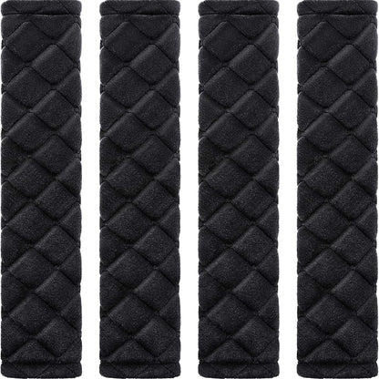 Tatuo 4 Pack Seat Belt Cover Extra Long Seat Belt Pads for Car Soft Comfort Shoulder Strap Covers Harness Pads Helps Protect Your Neck and Shoulder(10.6 Inch,Black)