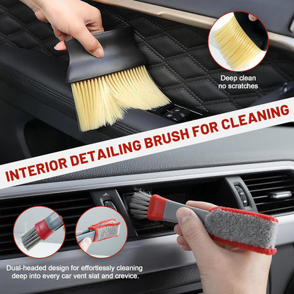25Pcs Car Detailing Kit with Drill Brushes, Car Cleaning Kit for Interior Exterior, Wheel & Tire Brushes, Polishing Pads for Waxing, Auto Detailing Tools – Gift for Men Dad (25PCS)