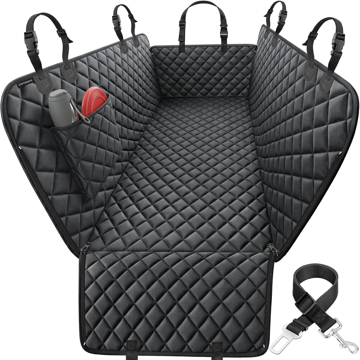 URPOWER Dog Car Seat Cover for Pets 100% Waterproof Seat Cover Hammock 600D Heavy Duty Scratch Proof Nonslip Durable Soft Back Seat Covers for Cars and SUVs