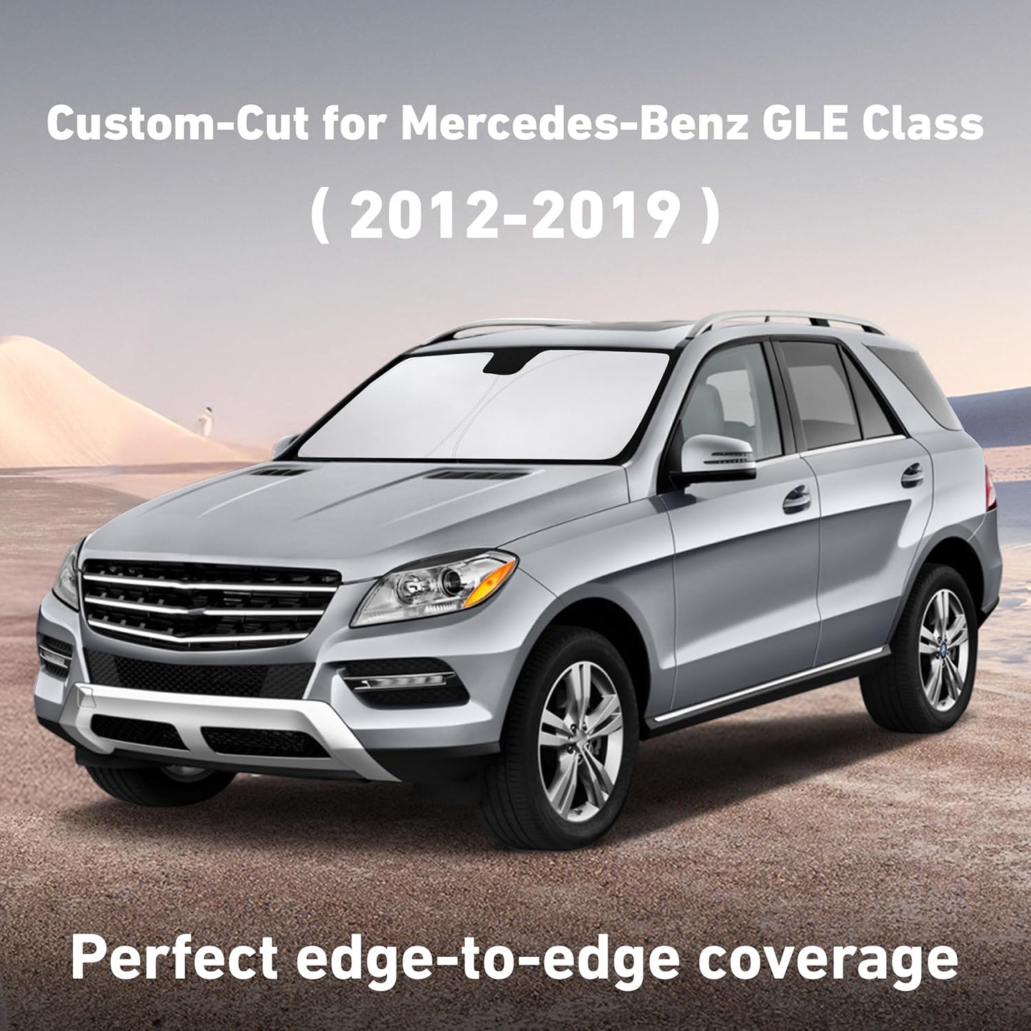 EcoNour Car Windshield Sun Shade | 2025 Upgraded Innovative No-Light-Pass Technology for Maximum Coverage | Foldable Sun Shade Keeps Your Vehicle Cool | Must-Have Car Accessories | Small (59" x 29") - Colors G