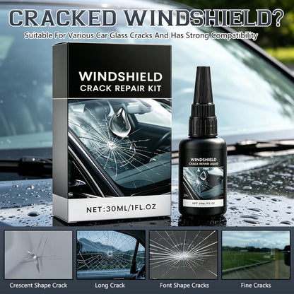 cuoct 2Pcs Windshield chip Repair kit, 2026 Latest Car Windshield Crack Repair Kit,Universal Cracks Gone Glass Repair Kit with 30ml Glass Repair Liquid 1 Towel 1 Blade 5 Curing Films