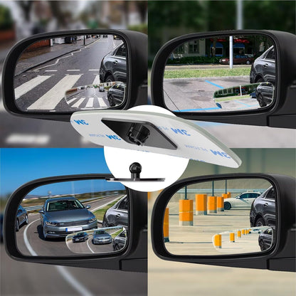 BFXM Blind Spot Mirrors 2 Pack, Car Accessories Frameless Side Mirror Blindspot Convex HD Glass, Side View Mirror Blindspot with Wide Angle Adjustable Stick for Car SUV and Trucks
