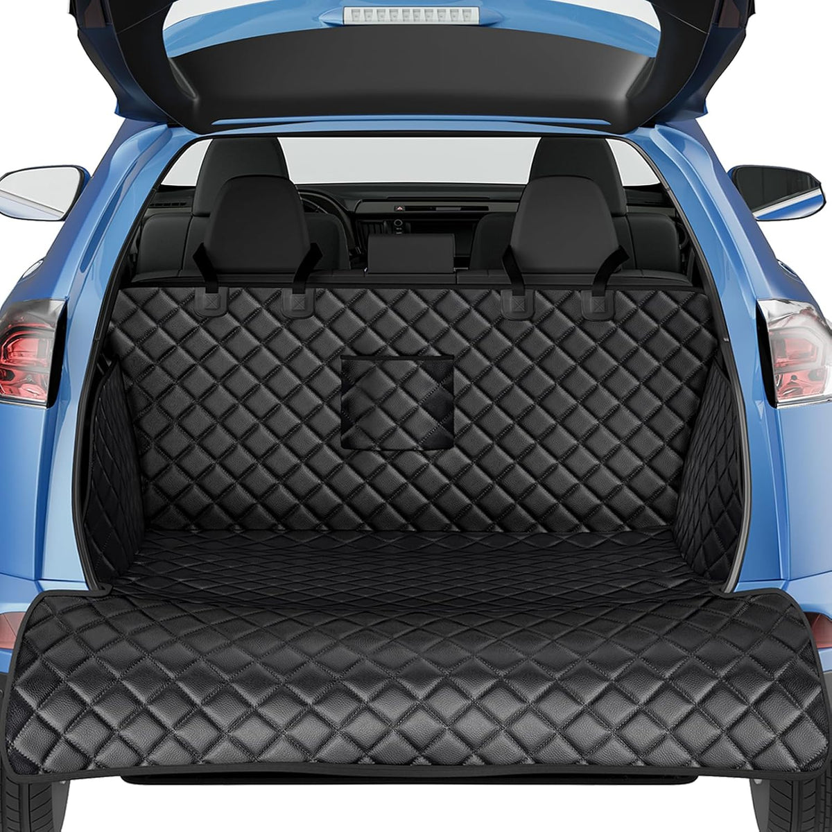 PETICON SUV Cargo Liner for Dogs, Waterproof Trunk Cover for SUVs with Bumper Flap Protector, Scratchproof Durable 600D Oxford Fabric, Non-Slip, Machine Washable