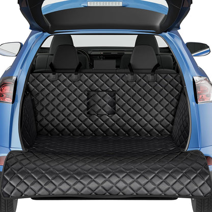 PETICON SUV Cargo Liner for Dogs, Waterproof Trunk Cover for SUVs with Bumper Flap Protector, Scratchproof Durable 600D Oxford Fabric, Non-Slip, Machine Washable