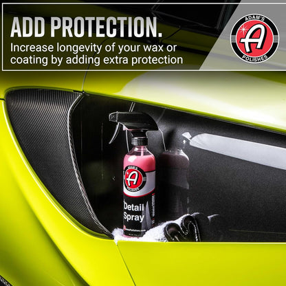 Adam's Polishes Detail Spray - Quick Waterless Detailer Spray For Car Detailing, Polisher Clay Bar & Wax Boosting Tech, Add Shine Gloss & Depth