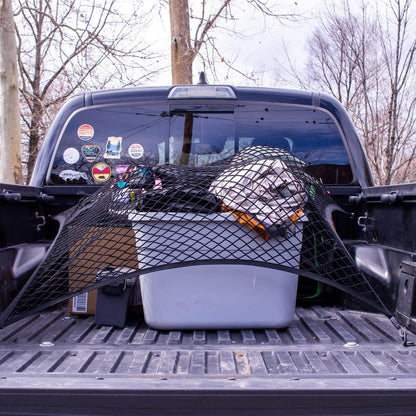 Highly Elastic Cargo Net, Simple Truck Bed Cargo Mesh Organizer, Suitable for Daily Light Loads of Trucks, 4'x4' Stretches to 7'x7' (Single Layer)