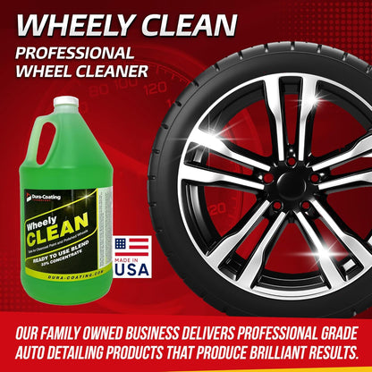 DURA-COATING TECHNOLOGY Wheely Clean - Professional Wheel Cleaner Spray - Ready-to-Use Tire Cleaner and Rim Cleaner - Suitable for Aluminum, Chrome, or Clear-Coated Wheels - Removes Brake Dust - 16 oz