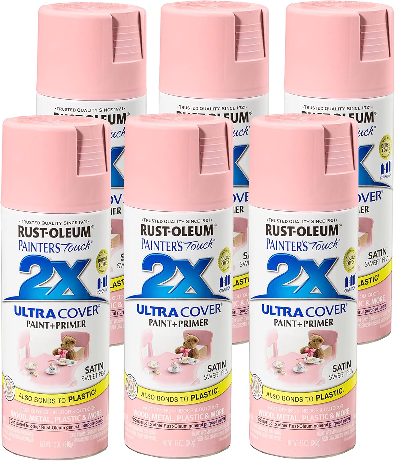 Rust-Oleum 334029 Painter's Touch 2X Ultra Cover Spray Paint, 12 oz, Gloss Clear - Colors A