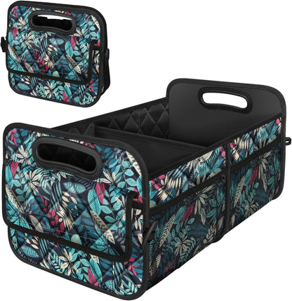 Deosk Car Trunk Organizer for SUV, Car Organizers and Storage with Reinforced Handles, Car Accessories for Women/Men 50LWaterproof Polyester Trunk Organizer, Black