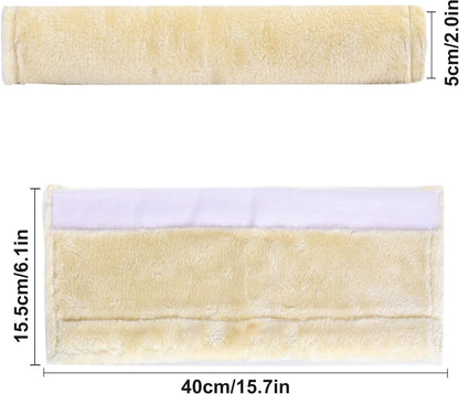 Amooca Soft Faux Fur Universal Fit Seatbelt Cover Car Truck SUV Airplane Seat Belt Shoulder Pad for Carmera Backpack Straps Neck Cushion Protector 2 Pack 10.5in Dark Gray