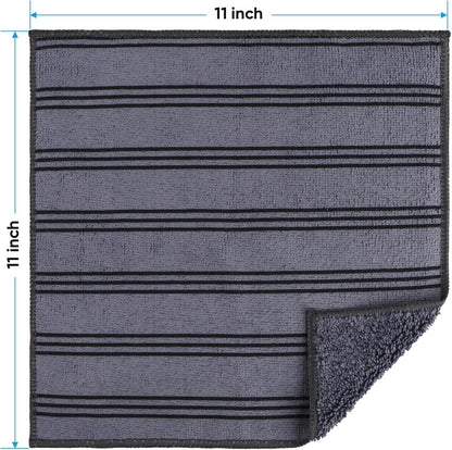 HOMEXCEL Grey Microfiber Cleaning Cloth, 12 Pack Premium Microfiber Towels for Cars, Lint Free, Scratch-Free, Highly Absorbent, Reusable Cleaning Rags for Car, Household, Kitchen, Window, 11.5"X11.5"
