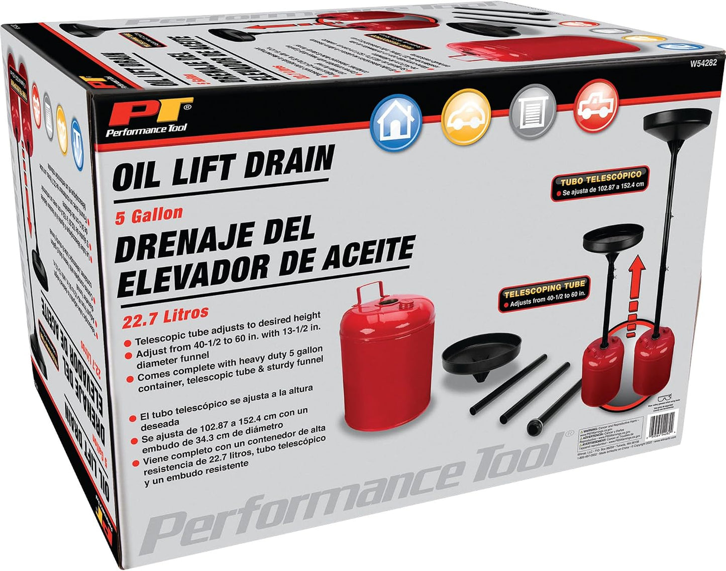Performance Tool W4071 Black Oil Drain Pan (4.5 gallon)