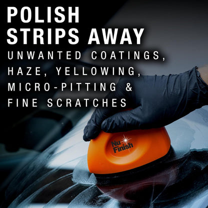 Nu Finish Glass Restore & Repel Kit, Two Step Regimen for Car Windshield, Includes Polishing Compound, Ceramic Sealant, Precision Applicator Tool, and 2 Reusable Sponges