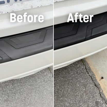Plastic Restorer for Long-Lasting, Deep Black Results – Restores Faded Plastic, Rubber & Vinyl with UV Protection, Non-Greasy Formula + Foam Applicator, 8oz