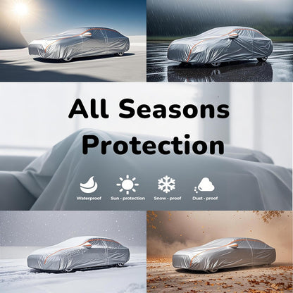 Waterproof Sport Car Cover, Super Lightweight Small Outdoor Car Cover Rain Car Covers for Automobiles All Weather Waterproof Fit Coupe 163" to 178"