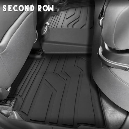 KARPAL Floor Mats for 2007-2013 Chevy Silverado & GMC Sierra 1500 Crew Cab / 2007-2014 2500/3500 HD(Footwell Coverage), All-Weather TPE Custom Fit Floor Liners Car Accessories
