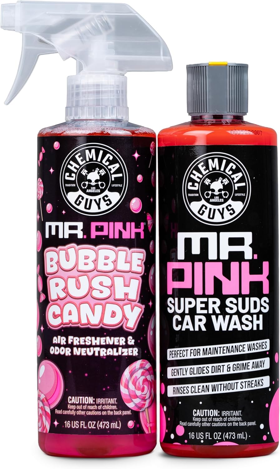 Chemical Guys Mr. Pink Car Wash Soap - 16 oz Super Suds Foaming Car Wash Soap for Cannon, Blaster, or Bucket Washing - pH Balanced, Safe on Wax, Sealant, Ceramic, and Clear Coat Finishes