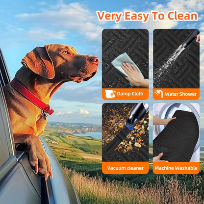 Back Seat Extender for Dogs,Hard Bottom Car Seat Cover for Dogs with Mesh Window,Waterproof Backseat Pet Cover Hard Bottom-Dog Car Seat Cover for Back Seat Dog Hammock for Car/SUV
