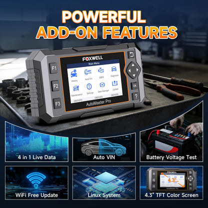 2026 FOXWELL NT614 Elite OBD2 Scanner, 4 Systems, 5 Resets Code Reader | Upgrade of NT604, ABS Bleeding/EPB/Oil/SAS/Throttle Reset, Read/Clear Engine/ABS/SRS/Transmission Fault Codes Car Scanner