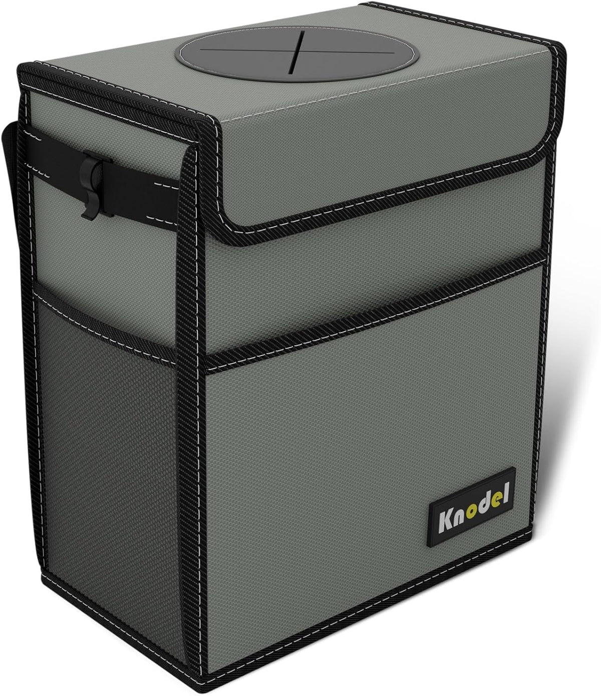K KNODEL 2 Gallon Black Leak-Proof Waterproof Car Trash Can with Lid