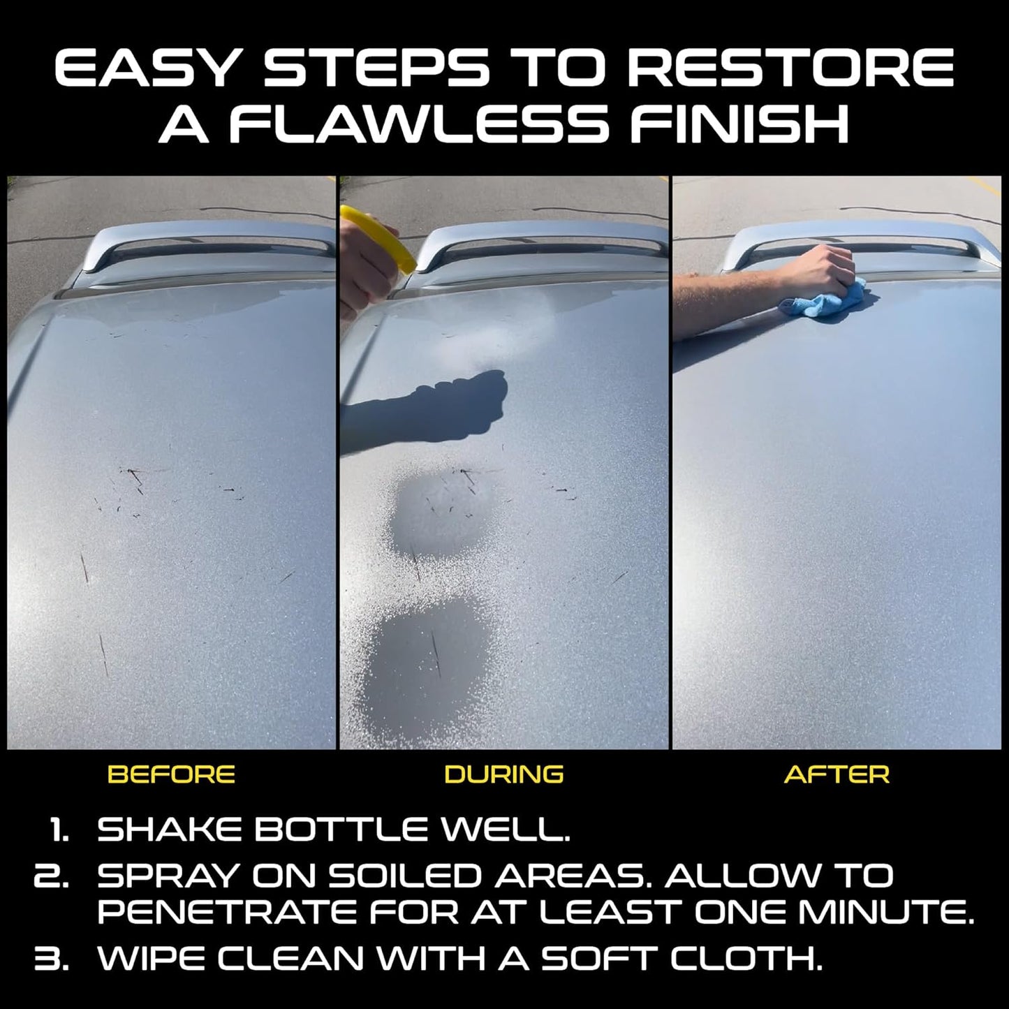 Formula 1 Bug and Tar Remover - Powerful Exterior Degreaser and Pre Wash for Detailing - Safe for All Auto Surfaces, 16 Ounces