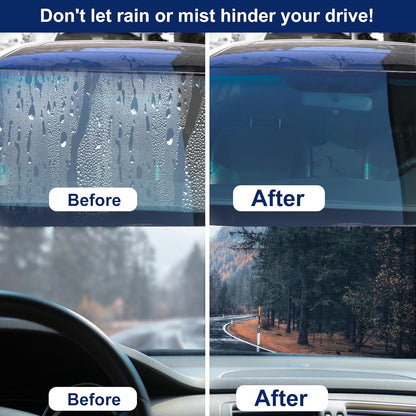 SHIELDOM Anti Fog Spray & Rain Repellent Spray for Car Windshield Glass Water Repellent Defogger Spray Waterproof Prevent Fogging for Automotive Windows Mirrors Glasses Goggles Helmets - Pack of 2