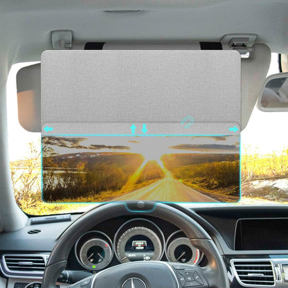 NAZZO Sun Visor Extender for Car, Sun Blocker with PC Sunshade Lens, Magnetic Mounting Adjustable Position, Protect from Glare, UV Rays, Snow Blindness for Safe Driving, Universal for Car, SUV (Black)