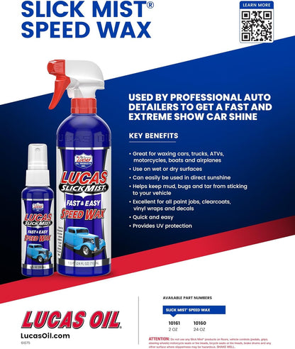 Lucas Oil 10160 Slick Mist Speed Wax - 24 Ounce