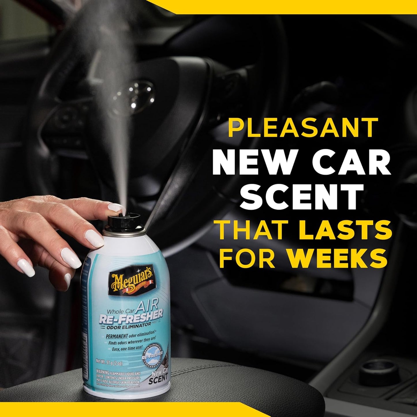 Meguiar’s Whole Car Air Refresher Odor Eliminator, Summer Breeze, 2 Oz— Car Air Freshener For Commuters, Detailers; Mist Refreshes Cabin For Sedan, Suv, Truck, Van