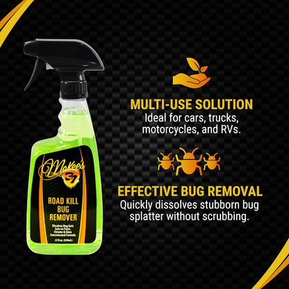 McKee's 37 - Road Kill Remover | Powerful Bug And Tar Remover, Easy and Convenient Car Bug Eliminator Spray for Cars, Trucks, Motorcycles & RVs (22 oz)