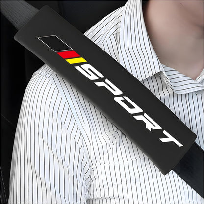 Mandark Car Seat Belt Pad, Vehicle Seatbelt Shoulder Strap Cover for More Comfortable Driving, Auto Interior Safety Belt Protection Cushion Accessories, Universal for SUV, Truck, RV (Black)