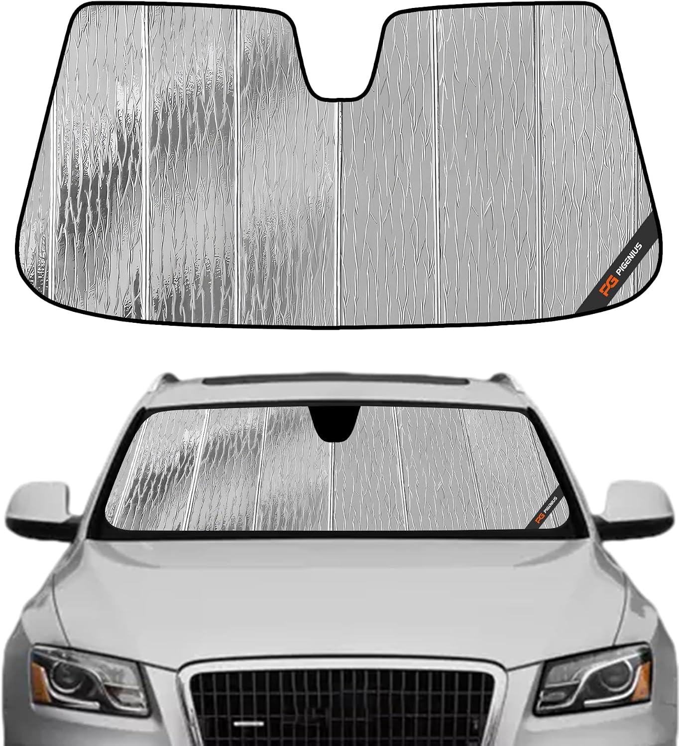 Pigenius Windshield Sunshade for Audi Q5/SQ5 2018-2025, Q5 Sportback/SQ5 Sportback 2021-2025, Q5 PHEV 2020-2025 - AstraGuard
