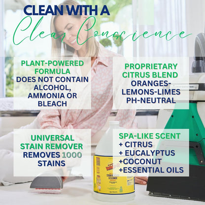 Whip It Cleaner, Multi Purpose Stain Remover Professional Strength Spray, Plant Based Enzyme Cleaner, Cleaning Food, Coffee, Wine, Baby Stains, Pet Stains, Over 500 uses, Made in USA, 32 OZ