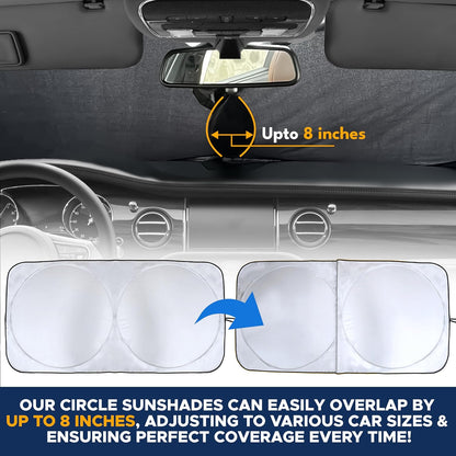 EcoNour Car Windshield Sun Shade | 2025 Upgraded Innovative No-Light-Pass Technology for Maximum Coverage | Foldable Sun Shade Keeps Your Vehicle Cool | Must-Have Car Accessories | Small (59" x 29") - Colors E