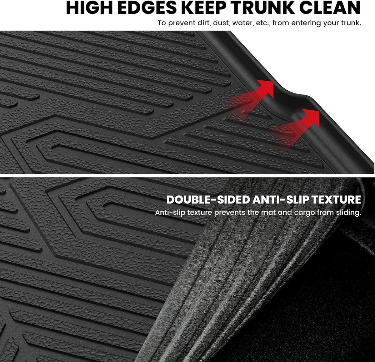 LASFIT Floor Mats Fits for Hyundai Sonata 2020-2026 (Only for FWD & Gas) & Kia K5 2021-2025 (Only for FWD) Custom Fit TPE All Weather Floor Liners Car Mats Accessories, Black