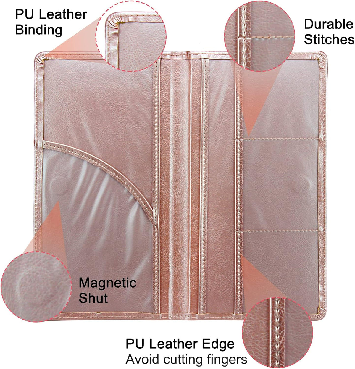 LumiMokki Premium Car Registration & Insurance Card Holder with Magnetic Shut, Vehicle Glove Box Car Organizer - For Documents, Cards, License (Black)