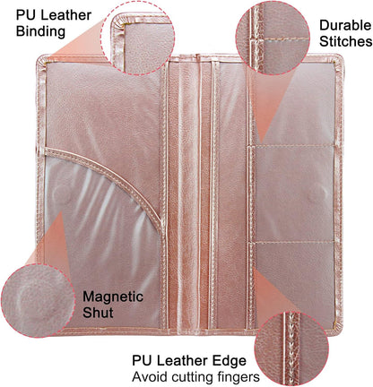 LumiMokki Premium Car Registration & Insurance Card Holder with Magnetic Shut, Vehicle Glove Box Car Organizer - For Documents, Cards, License (Black)