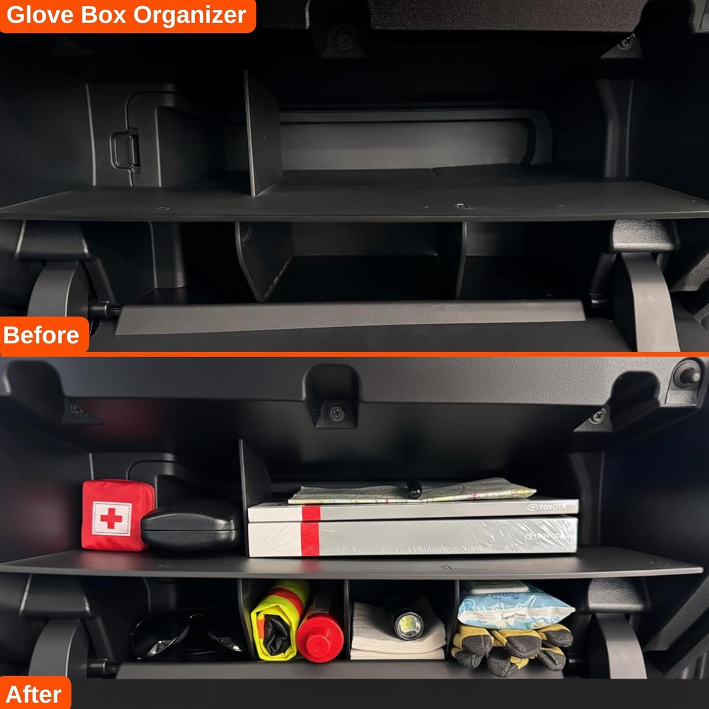 Vehicle OCD - Glove Box Organizer for Toyota 4Runner (2010-2024) and Lexus GX 460 (2010-2023)- Made in USA - SLX164