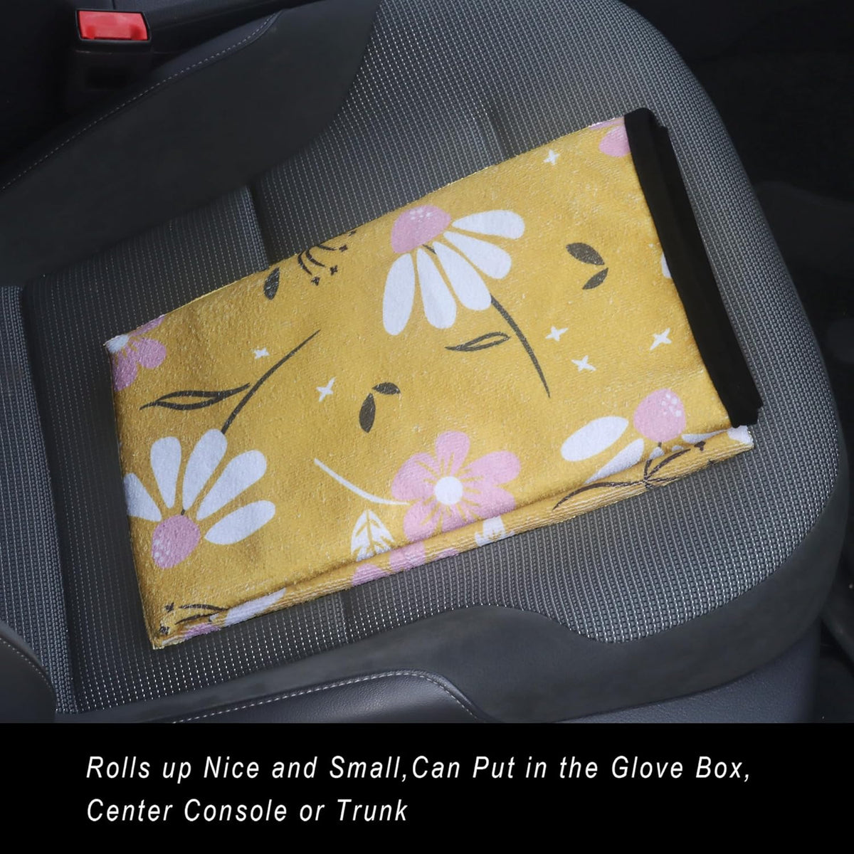 Car Seat Cover Protector Front Seats,for Gym Workout,Running,Swimming,Beach and Hiking,Waterproof Sweat Towel Bucket Seat Covers for Cars SUV Trucks (Black, 1Pcs)