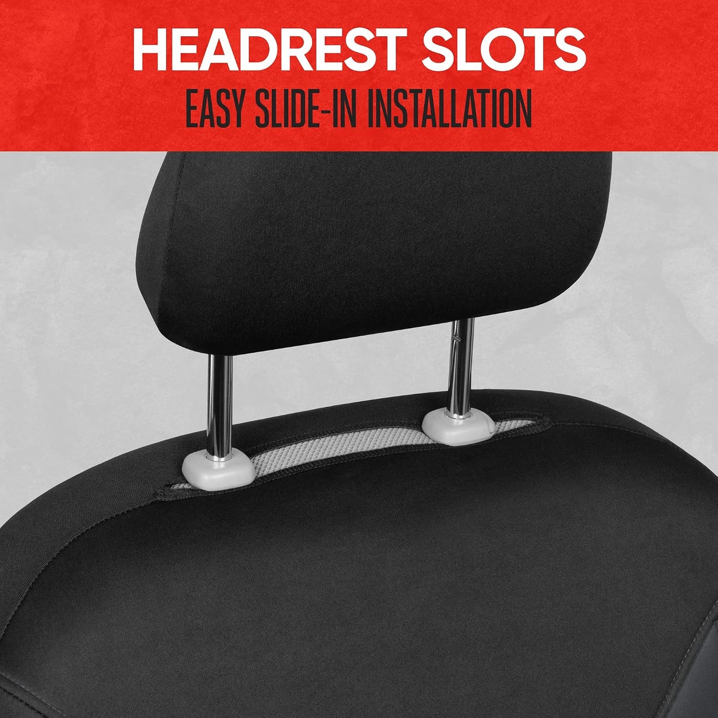 Motor Trend AquaShield Waterproof Front Seat Covers, Black Seat Covers for Cars – Neoprene Front Car Seats Cover, SUV Seat Covers Protector - Car Interior Cover for Auto, Trucks, & Dog Owners