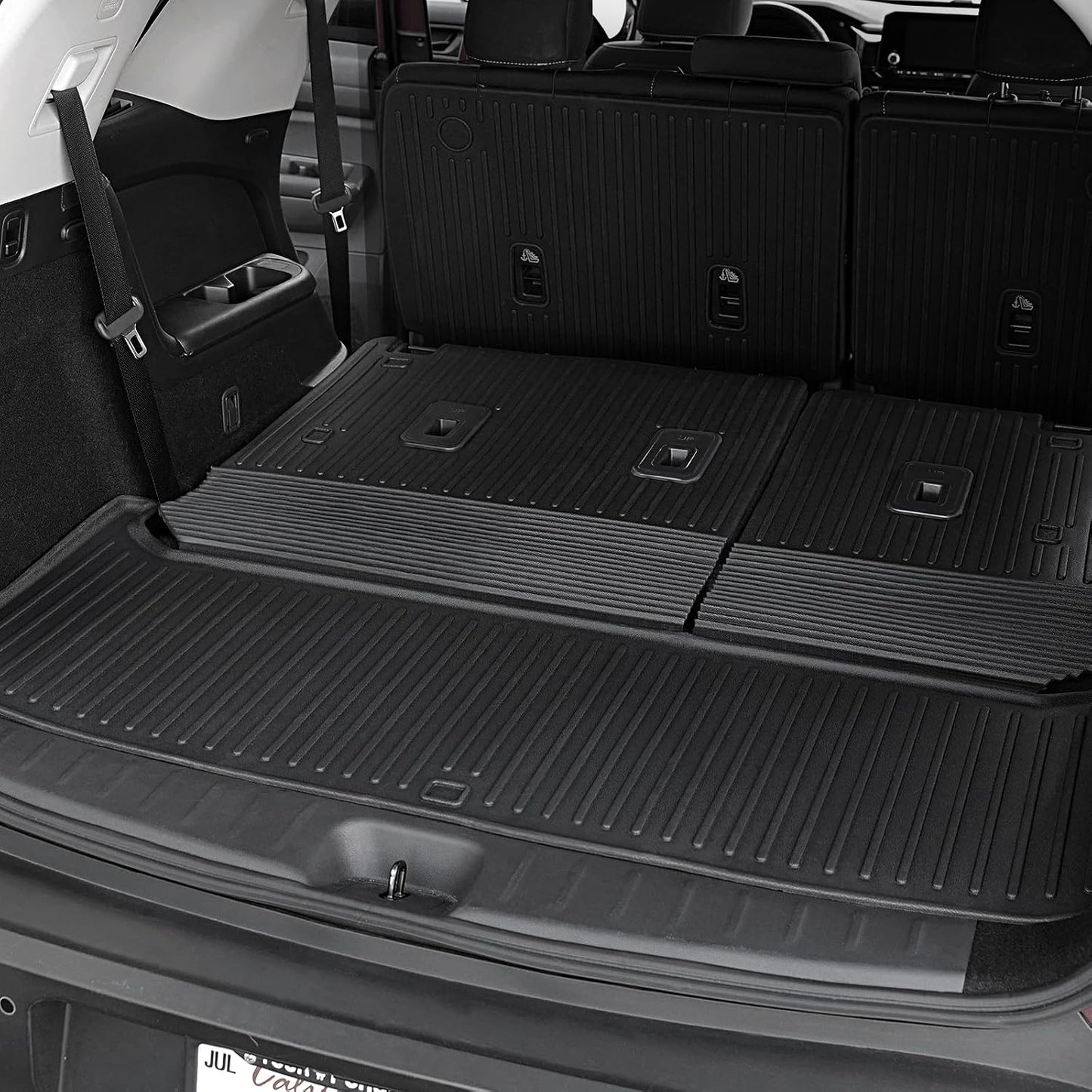 Floor Mats Set for Nissan Rogue 2026 2025 2024-2021 Accessories, Full Coverage All Weather Floor Mats Cargo Mat with Backrest Protectors & Door Sill Guards (Not for Sport)
