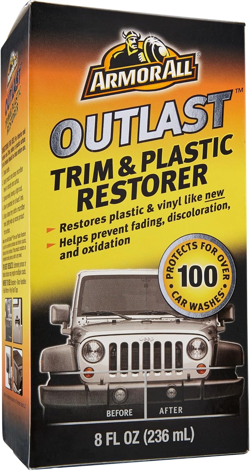 Armor All Outlast Car Trim & Plastic Cleaner , Cleans Cars, Trucks, and Motorcycles, 8 Oz
