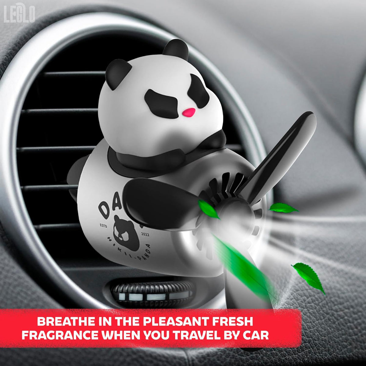 Car Vent Clips - Bear Pilot Car Air Freshener Vent Clip with Rotating Propeller, Durable and Easy to Install, 2.1"x2.5"x2.4" Versatile Size, 2 Aroma Tablets Included, Adds a Playful Touch to Interior