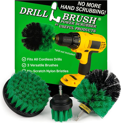 Drillbrush Car Detailing Kit | Drill Brush Set – Soft Bristle Power Scrubber Attachments for Cleaning Car Interior, Upholstery, Carpet, Seats, Wheels, Rims, Dash, Console, and Trim - Nylon Scrub Brush