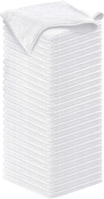 USANOOKS Microfiber Cleaning Cloth Grey - 12 Pcs (12.5"x12.5") - High Performance - 1200 Washes, Ultra Absorbent Microfiber Towel Weave Grime & Liquid for Streak-Free Mirror Shine - Car Washing Cloth