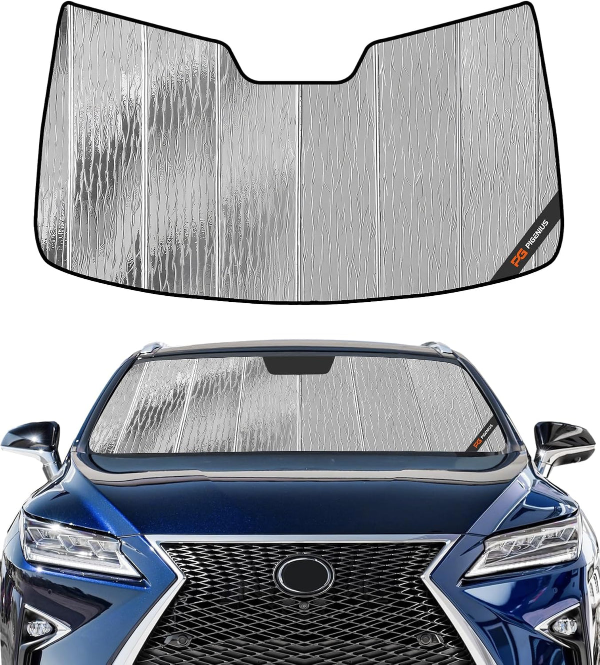 Pigenius Windshield Sun Shade for Lexus RX350/RX450h 2010-2015 Front Window Sunshade - AstraGuard
