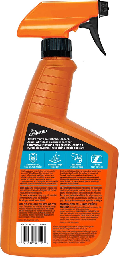 Armor All Liquid Auto Glass Cleaner, Glass Cleaners for Cars, Trucks, 22 Fl Oz Each