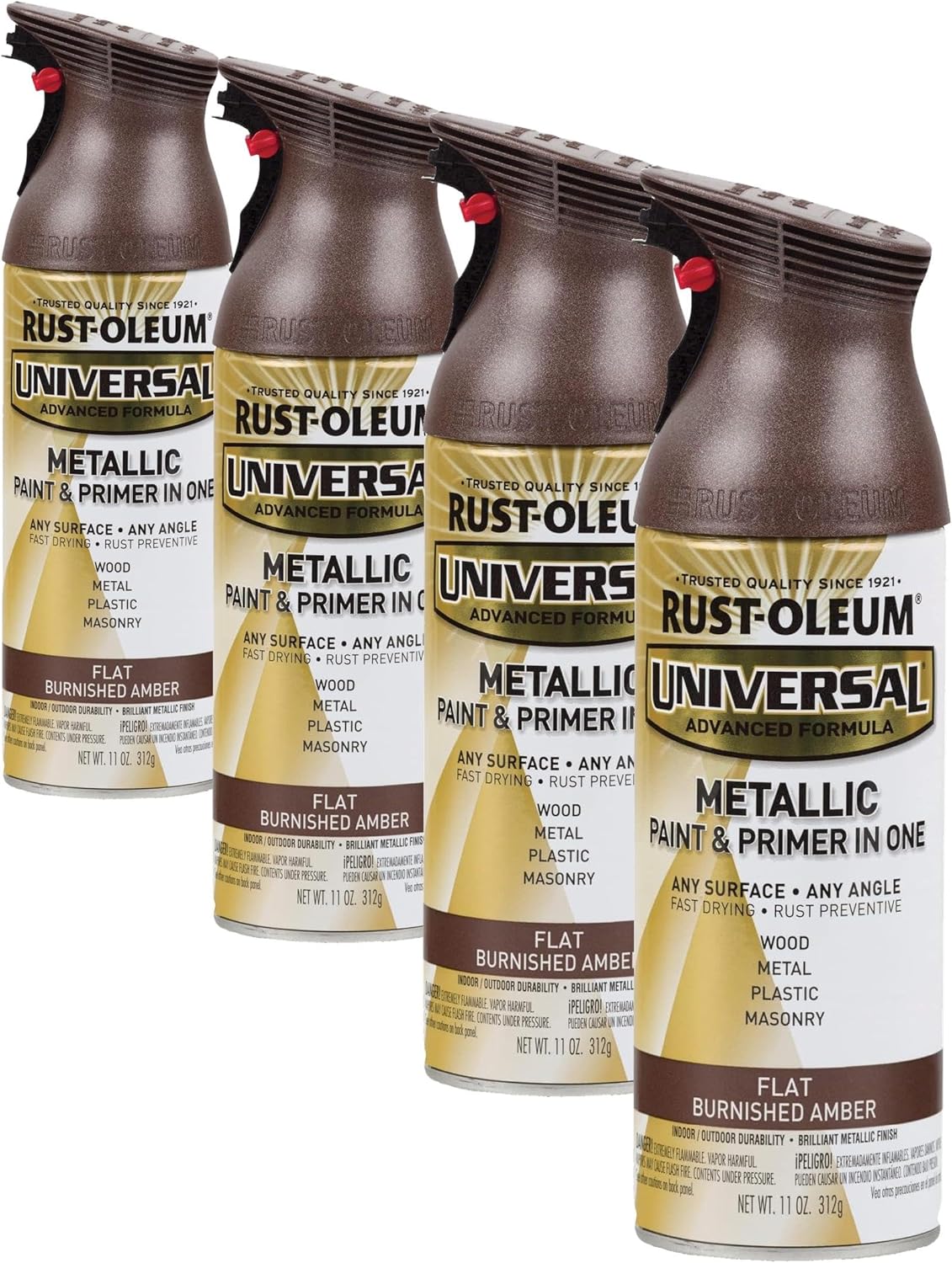 Rust-Oleum 302151 Universal All Surface Clear Topcoat Spray, 11 oz, Dead Flat Clear - Colors A