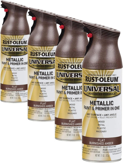 Rust-Oleum 302151 Universal All Surface Clear Topcoat Spray, 11 oz, Dead Flat Clear - Colors A